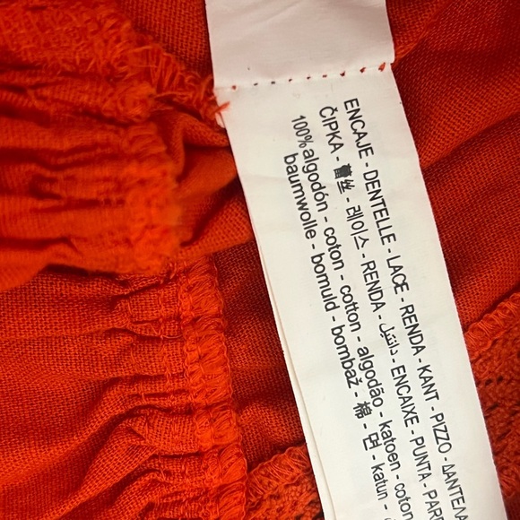 Zara orange cropped long sleeve crop top size S - Picture 11 of 11